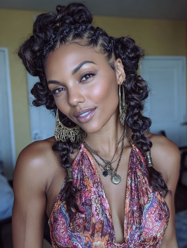 Twisted Braids with Curly Ends