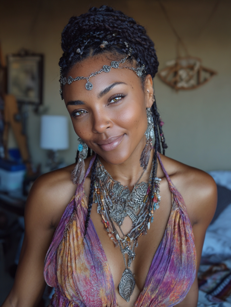 Fulani Natural Hair: Braided Headband with Fulani Braids