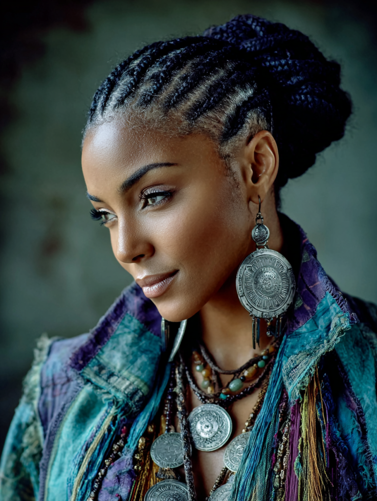 Fulani Natural Hair: Feed-In Fulani Braids