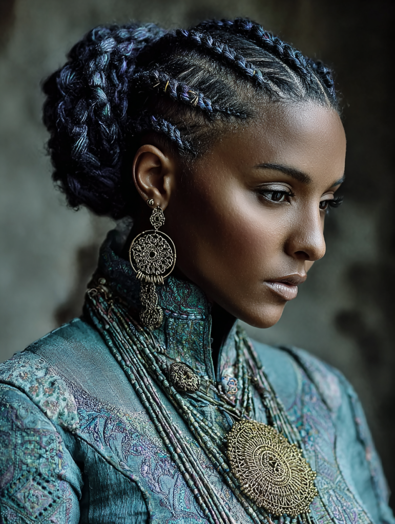 Fulani Natural Hair: Braids with Woven Patterns