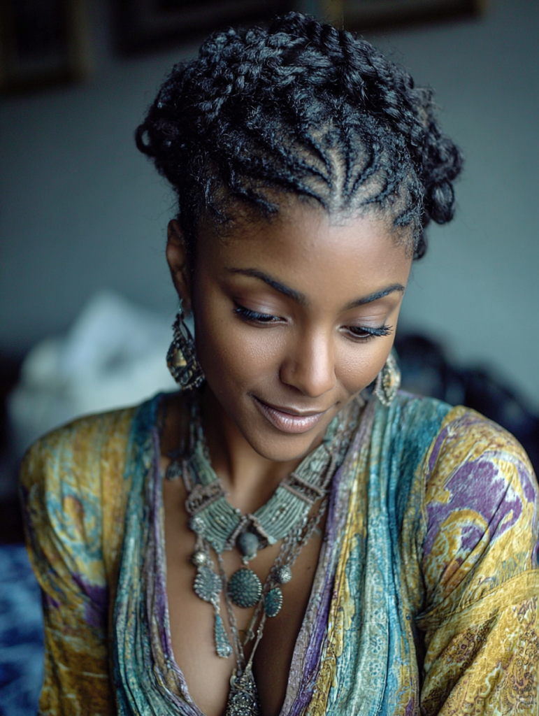 Fulani Natural Hair: Zig-Zag Fulani Braids