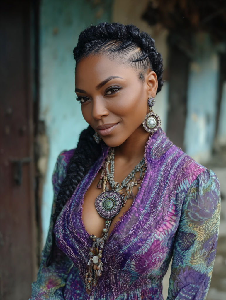 Fulani Natural Hair: Ghana Braids Fulani Style