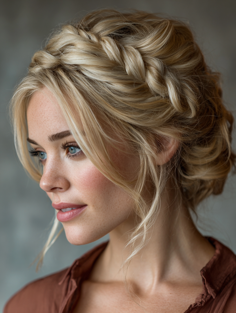 Hair Styles Updos: Rope Braid Updo