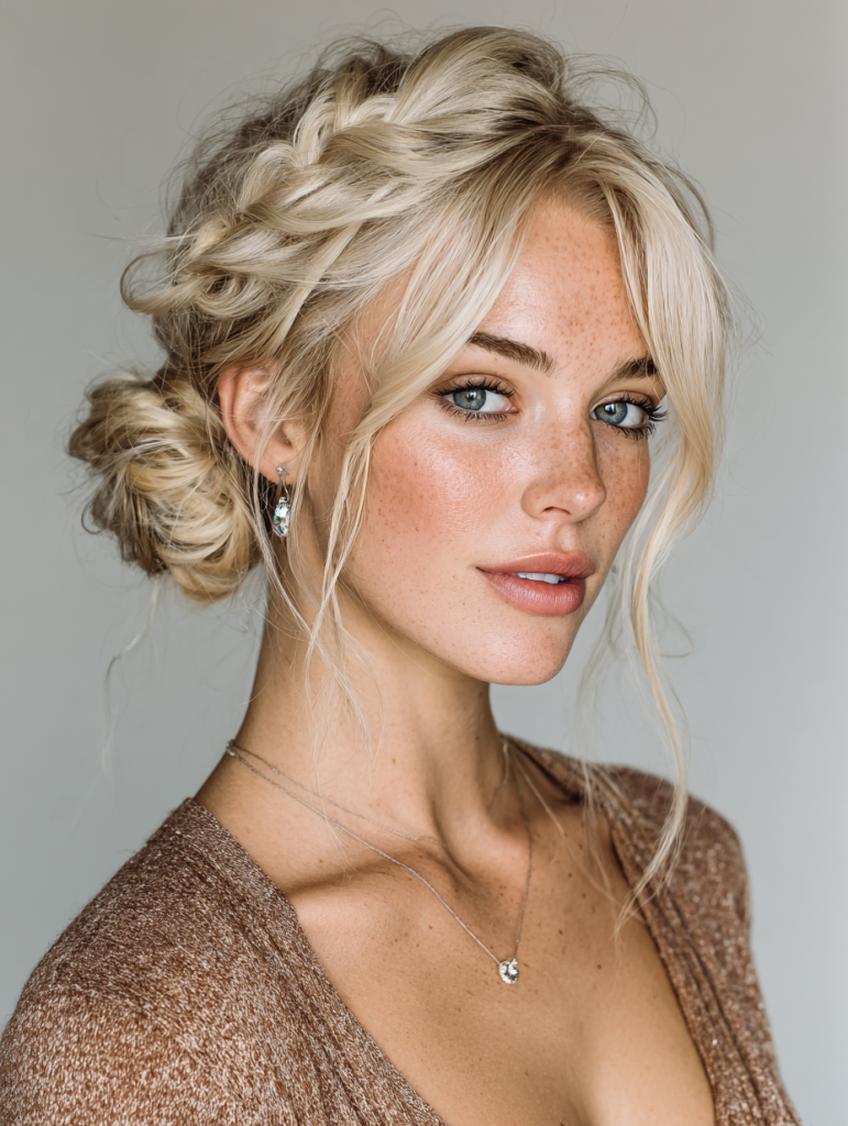 Hair Styles Updos: Low Space Buns