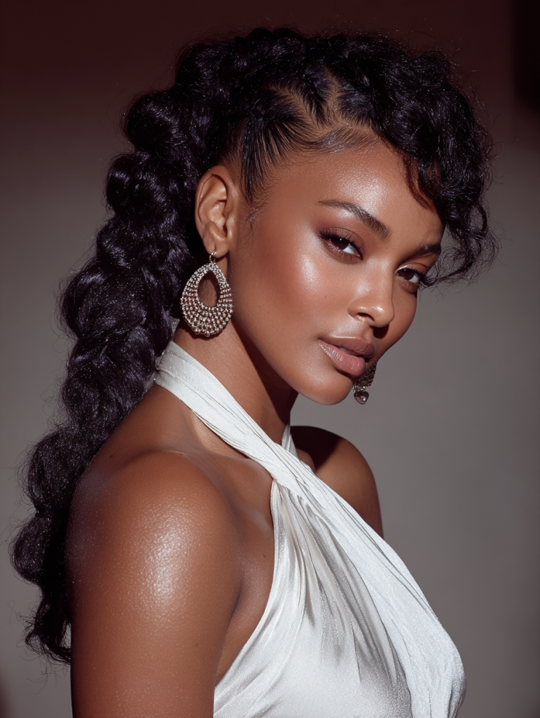Jayda Wayda Hairstyles: Braids In The Front Curly Hair In Back Natural