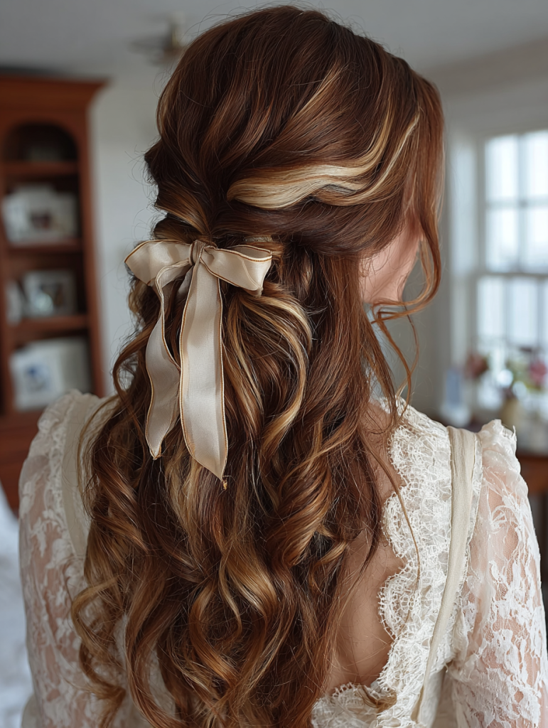Light Calico Hair: Ribboned Curl Calico Accents