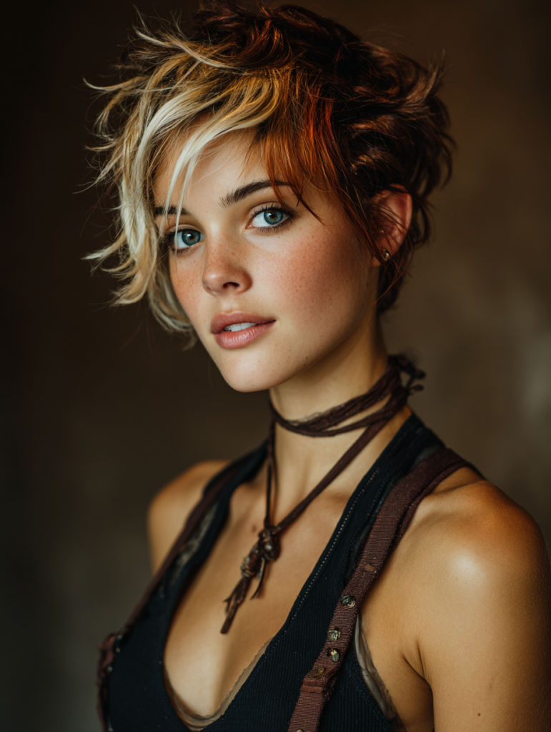 Light Calico Hair: Spiked Calico Texture