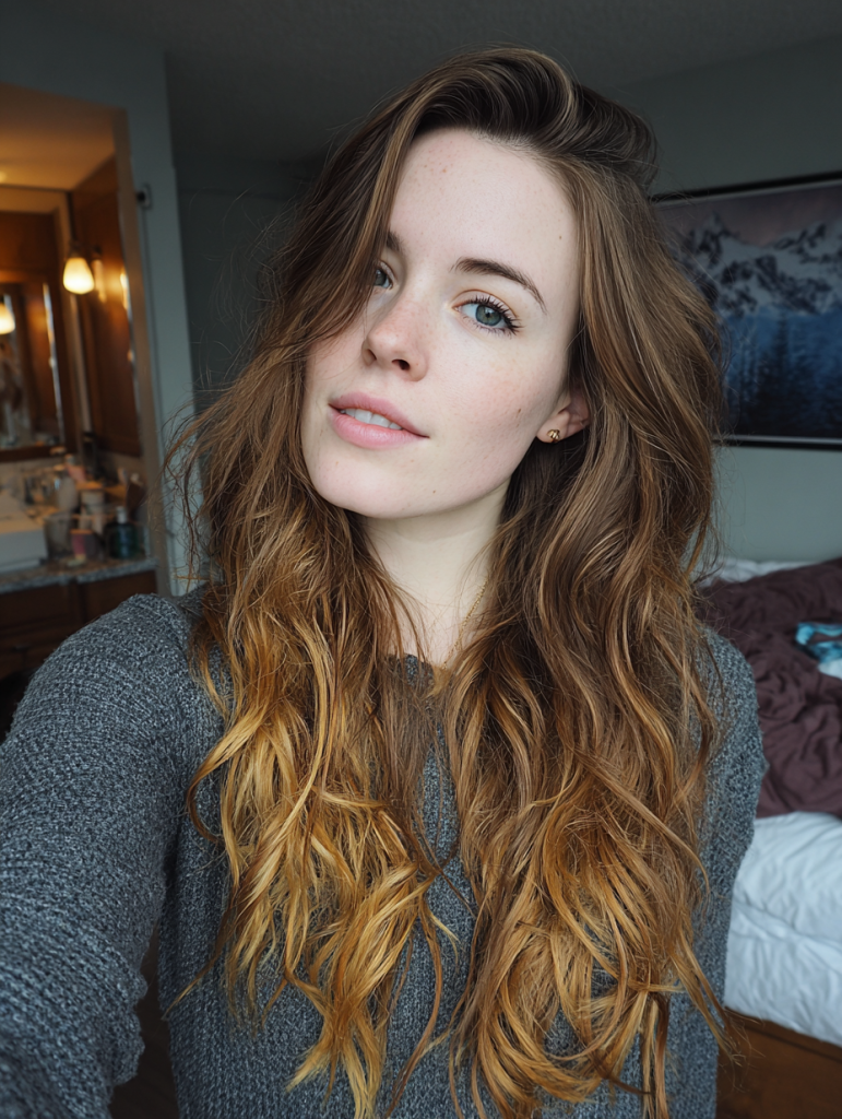 Light Calico Hair: Partial Calico Dip Dye