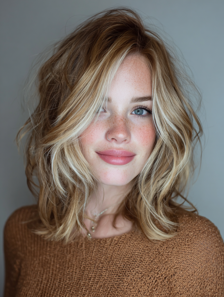 Light Calico Hair: Money Piece Calico Framing