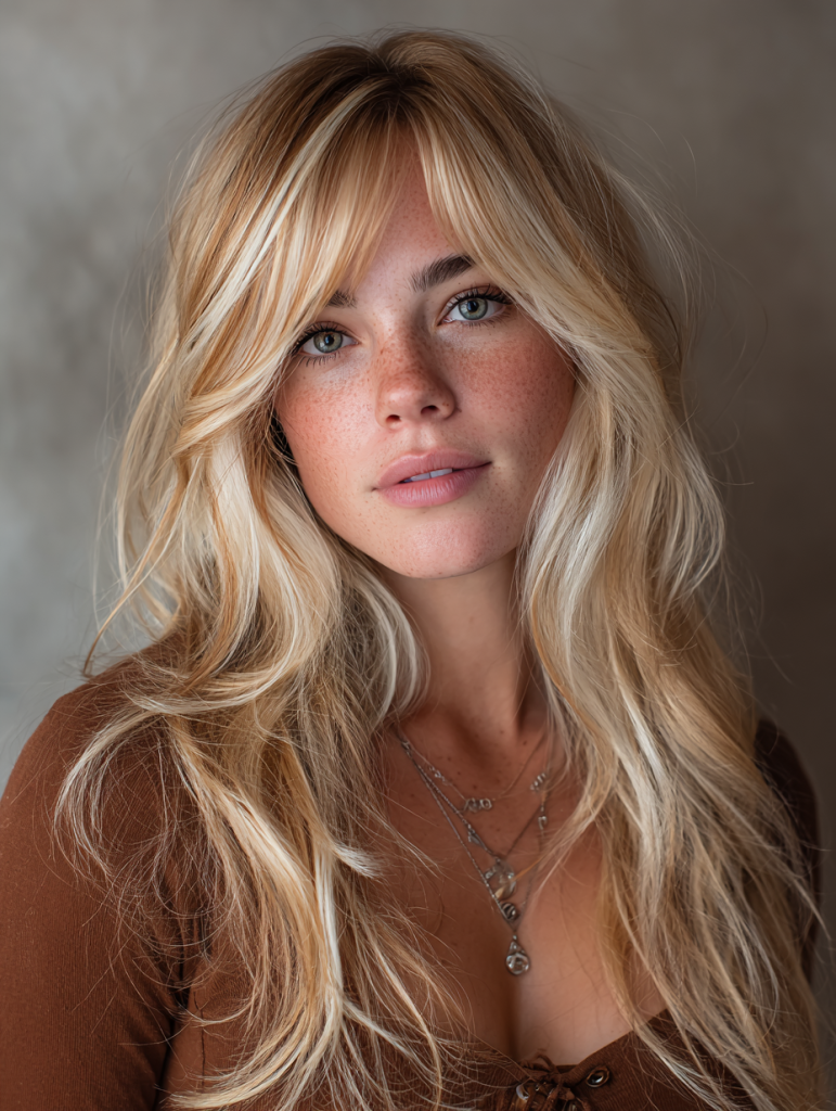 Light Calico Hair: Rooted Blonde with Calico Accents