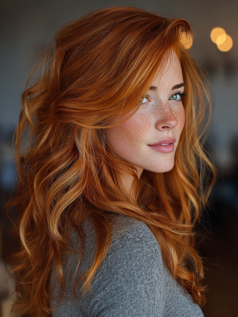 Light Calico Hair: Sun-Kissed Copper Cascade