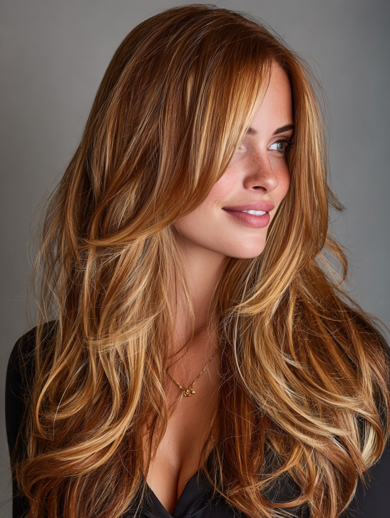 Light Calico Hair: Waterfall Calico Effect