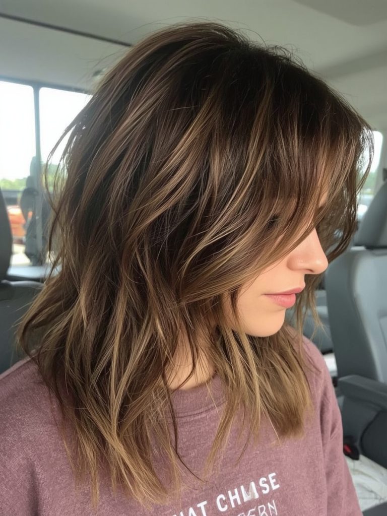 Caramel Highlights on Brown Hair: Subtle Sun-Kissed Strands