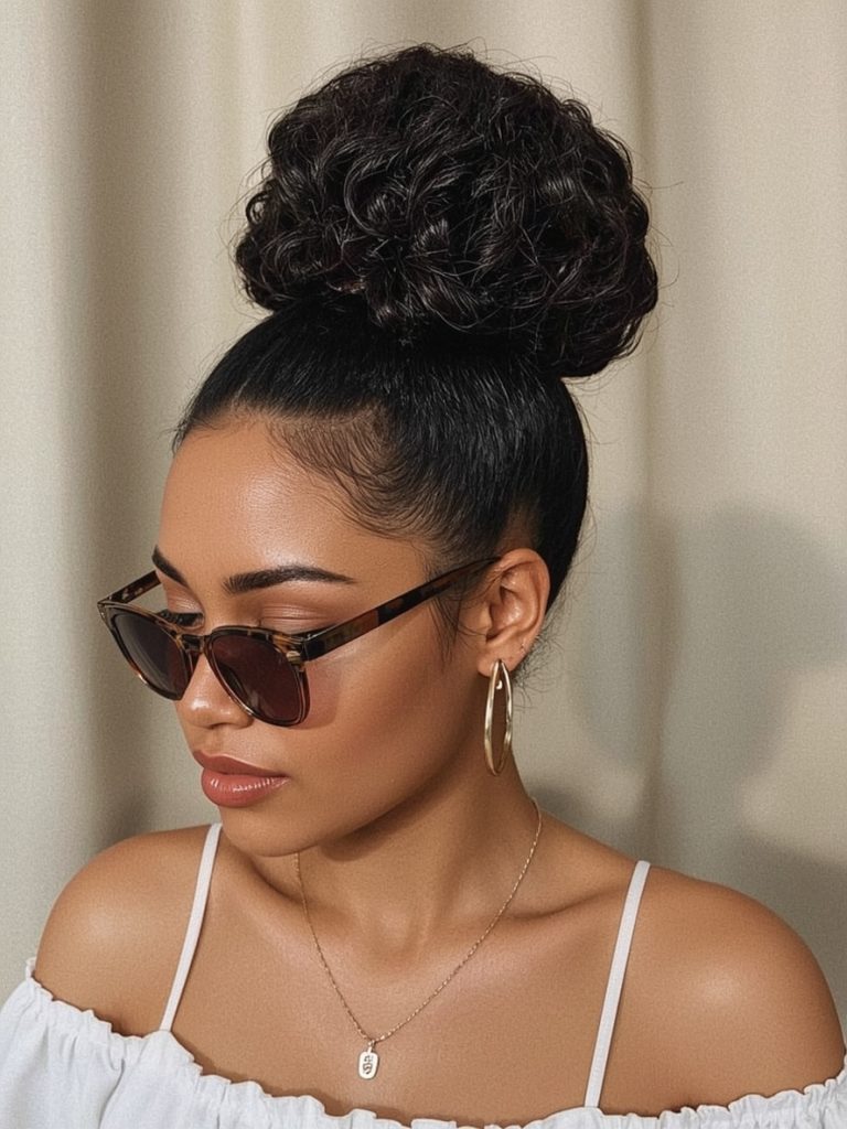 Hair Styles Natural Hair Black: High Puff