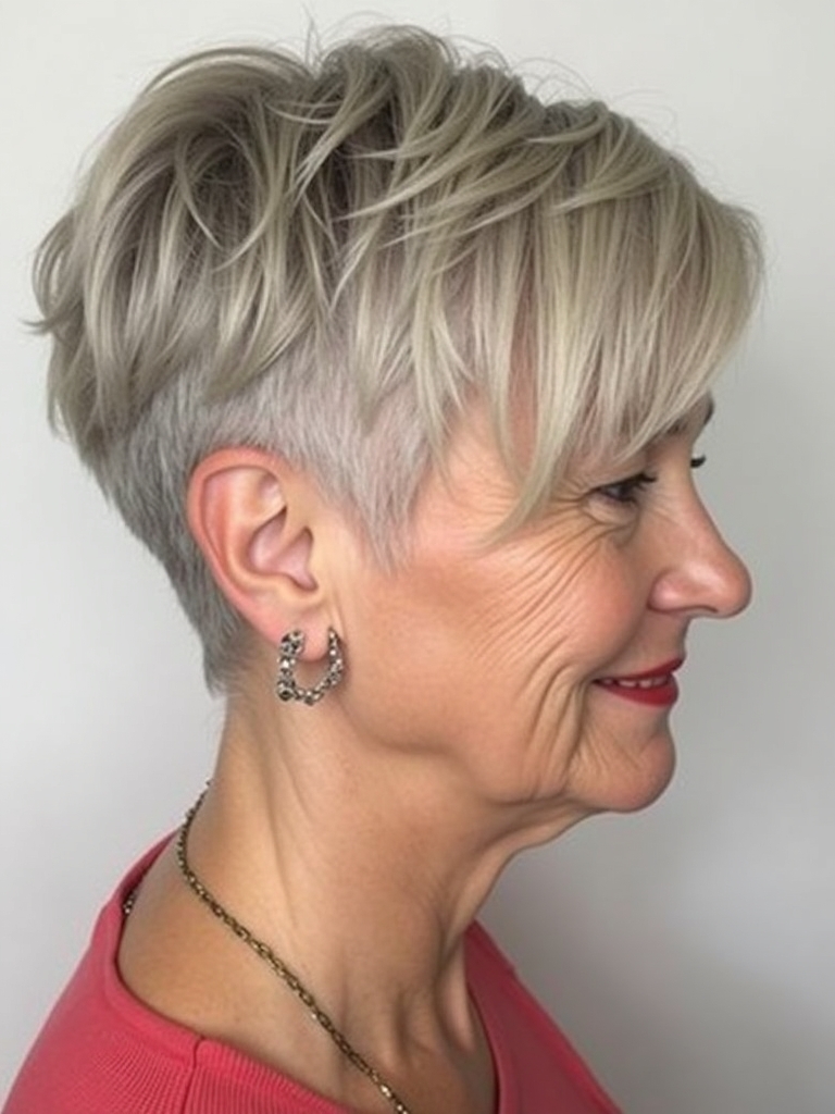 Hairstyles For Thin Fine Hair For Over 60: Buzz Cut