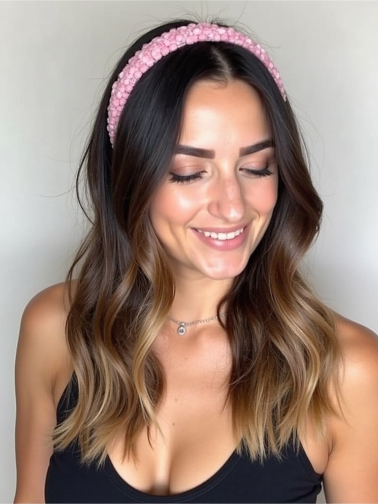 Caramel Balayage with Headband