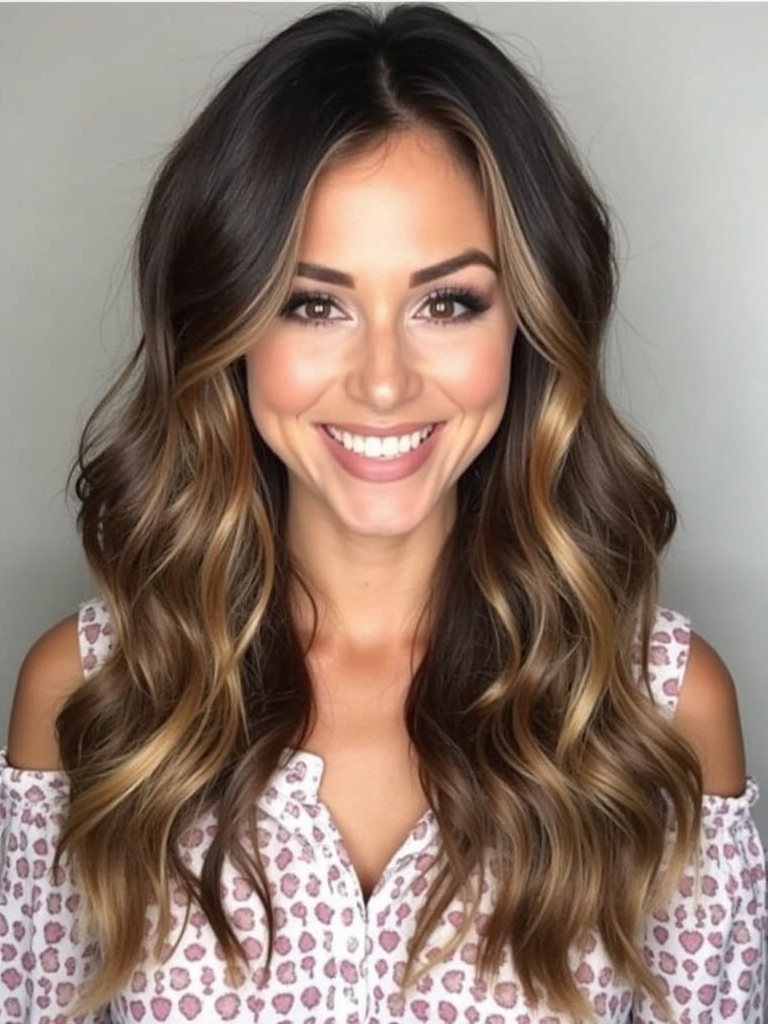 Caramel Highlights on Brown Hair: Brown Sugar