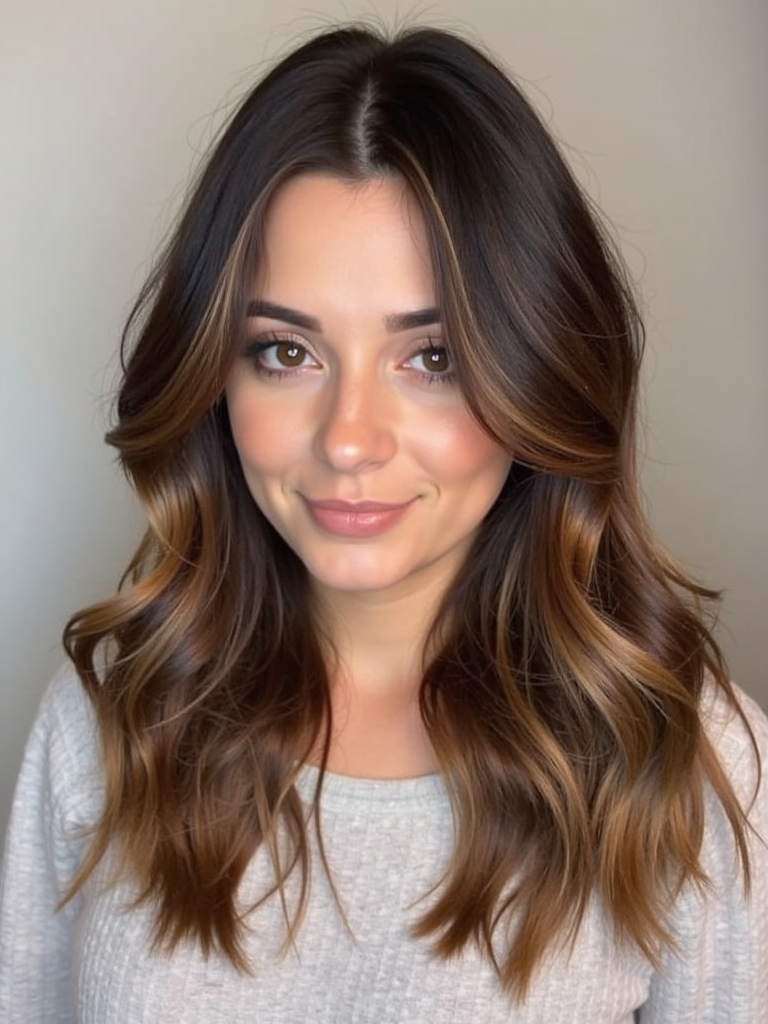 Caramel Highlights on Brown Hair: Sweet Look