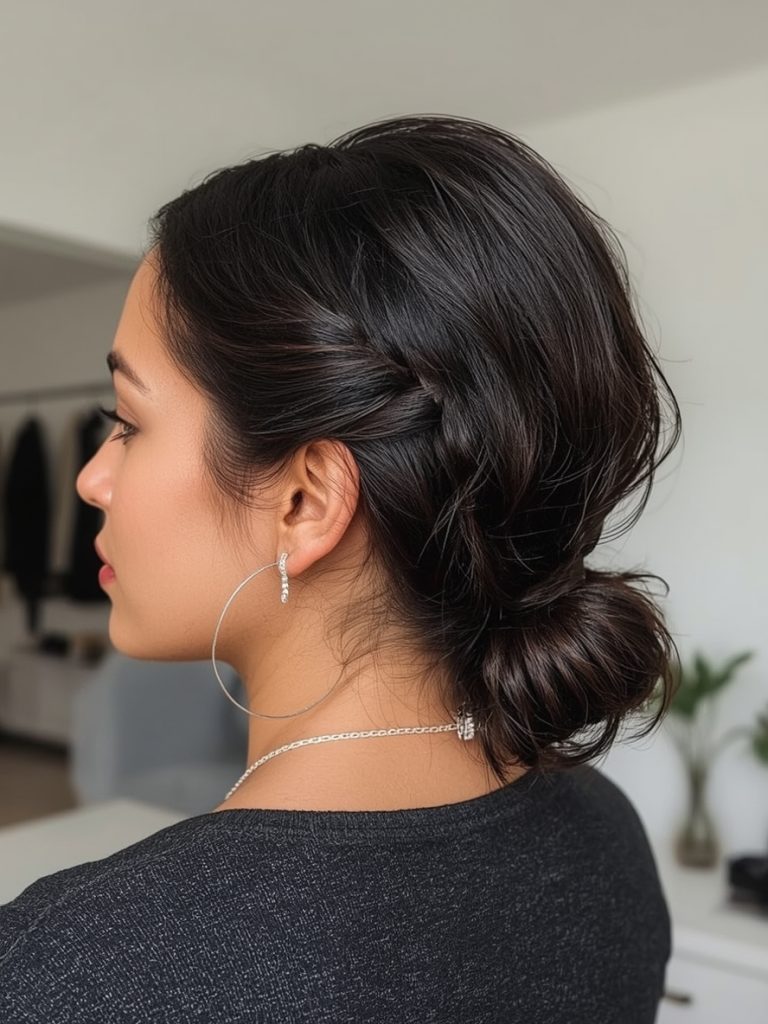 Hair Styles Natural Hair Black: Low Ponytail with a Twist
