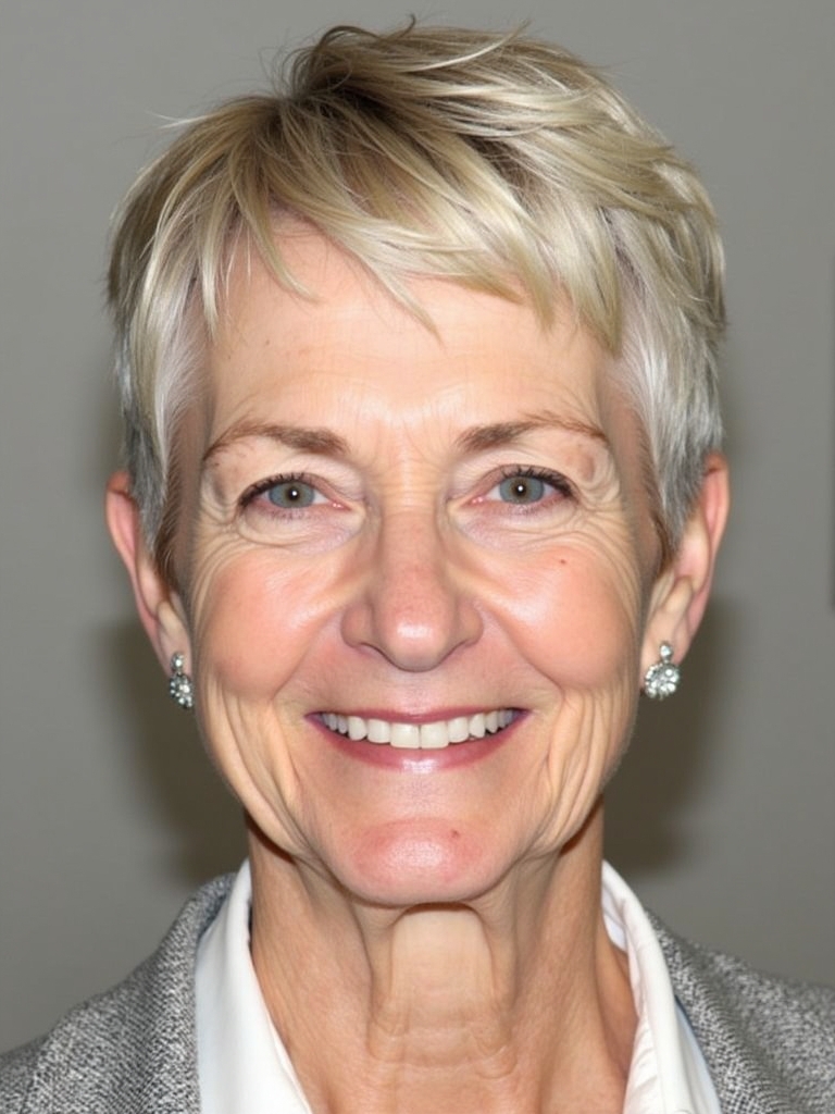 Hairstyles For Thin Fine Hair For Over 60: No Part