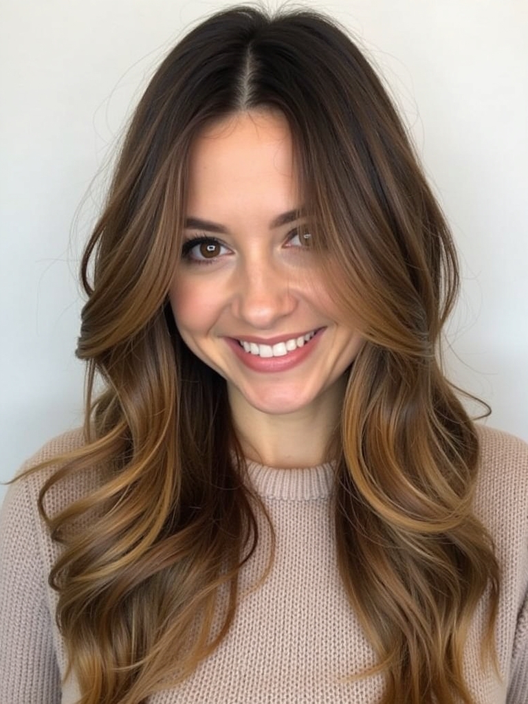 Caramel Highlights on Brown Hair: Golden Goddess