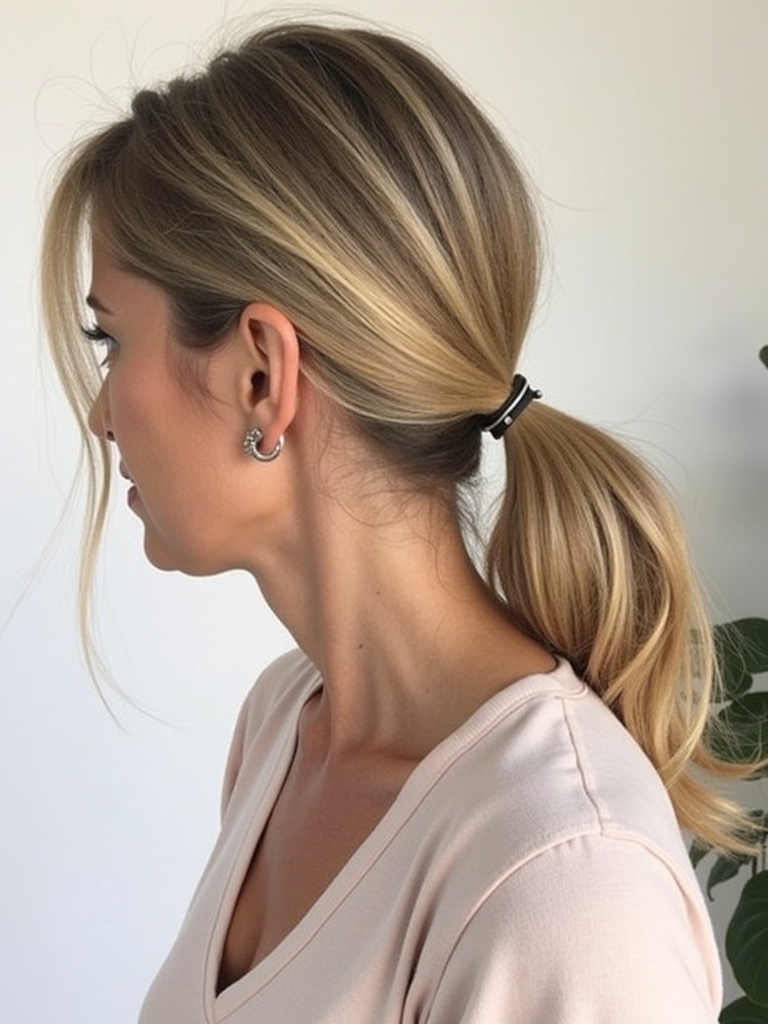 Hairstyles For Thin Fine Hair For Over 60: Ponytail