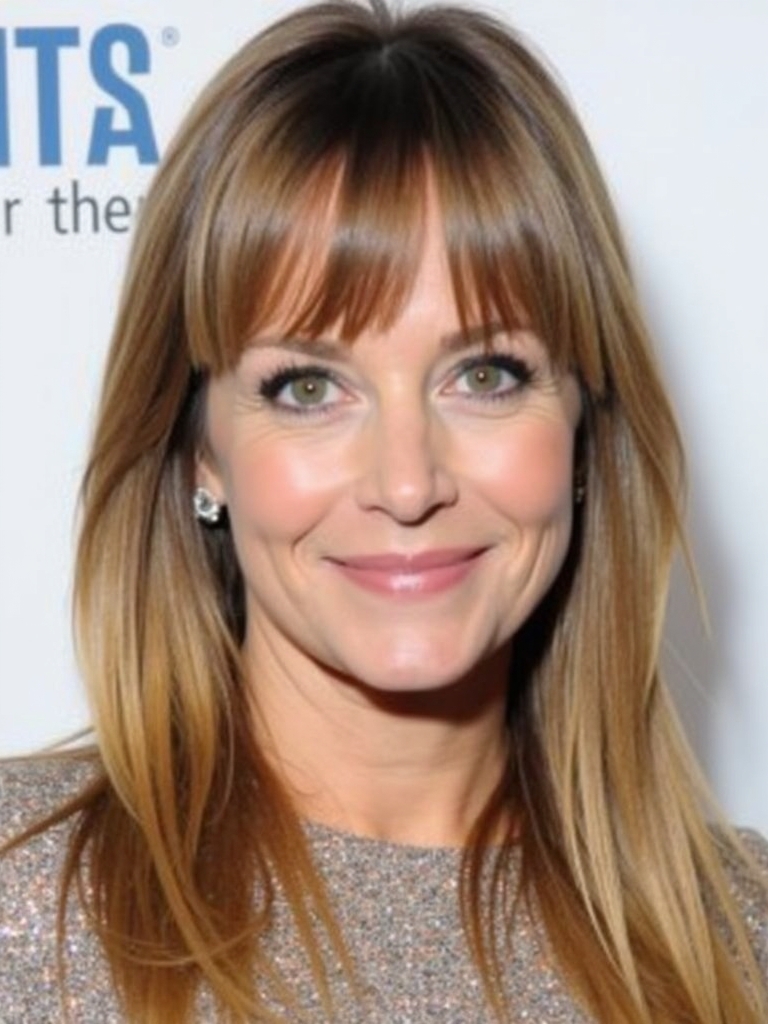 Hairstyles For Thin Fine Hair For Over 60: Straight Across Bangs