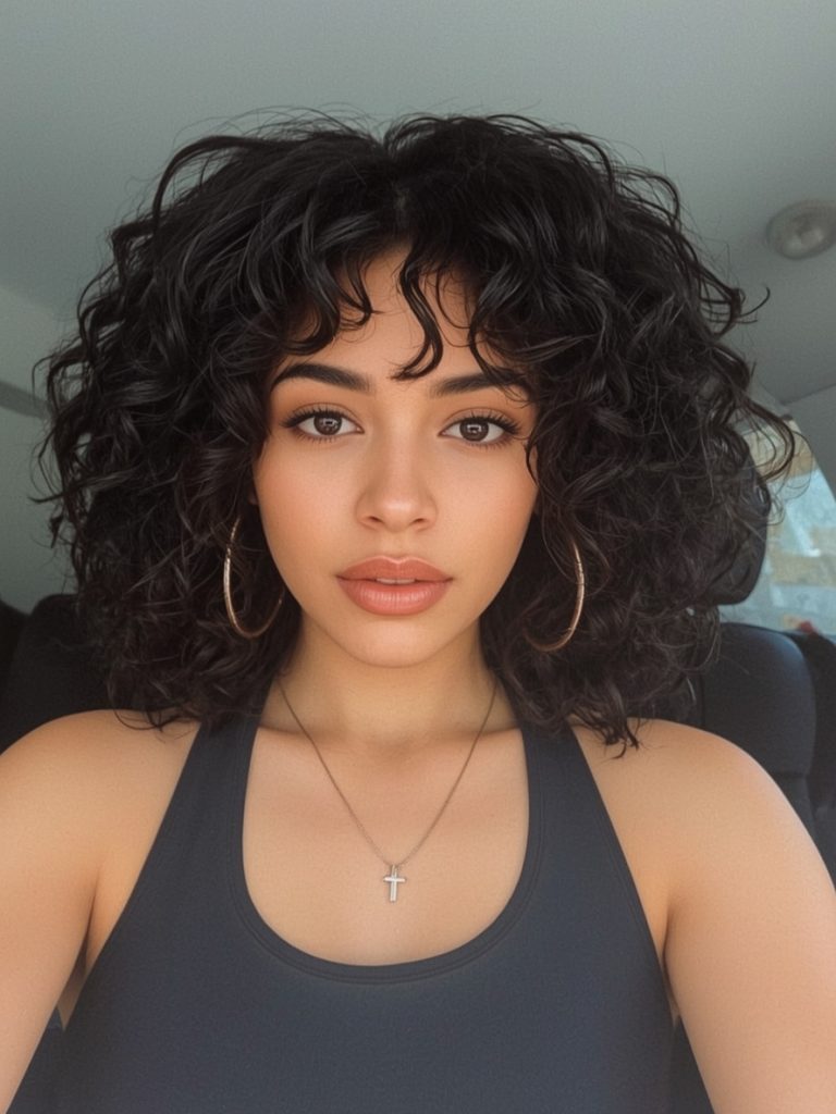 Hair Styles Natural Hair Black: Curly Bangs