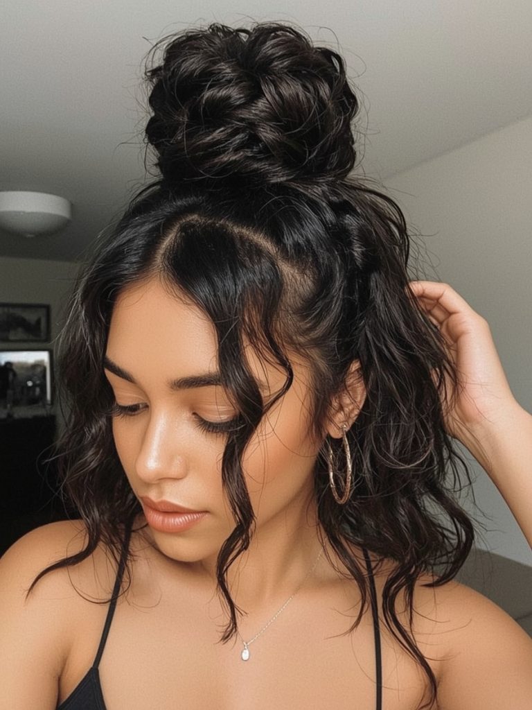 Hair Styles Natural Hair Black: Half-Up Half-Down Hairstyle
