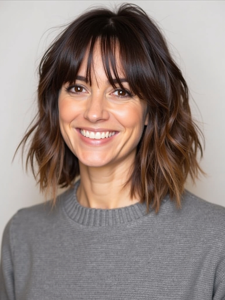 Deep Conditioning Focused Shoulder Length Haircut for Fine Hair