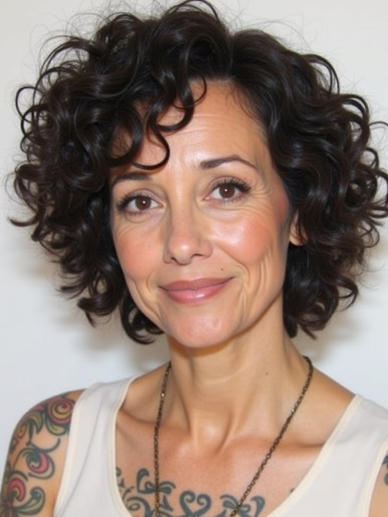 Hairstyles For Thin Fine Hair For Over 60: Natural Curls