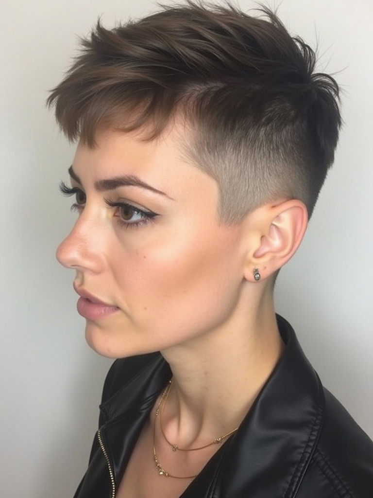 Pixie with Undercut Haircuts For Thin Fine Hair