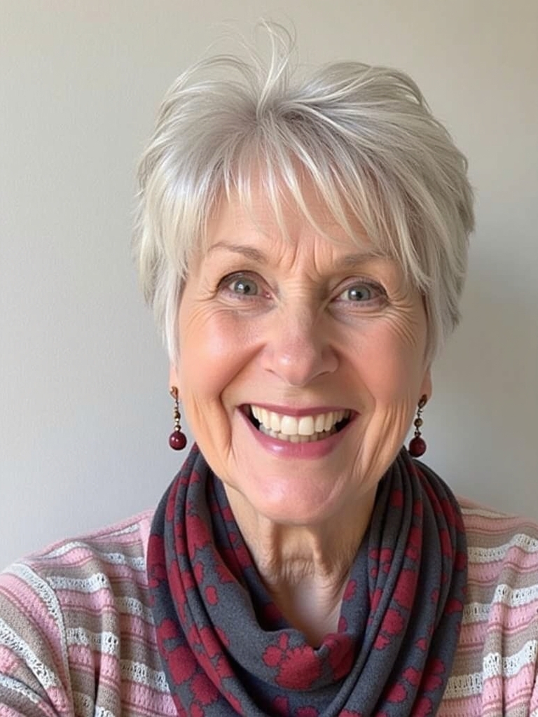 Hairstyles For Thin Fine Hair For Over 60: Scarf