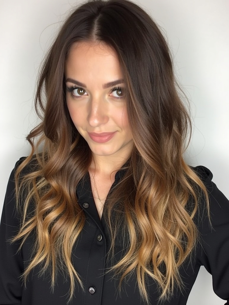 Caramel Highlights on Brown Hair: Modern Muse