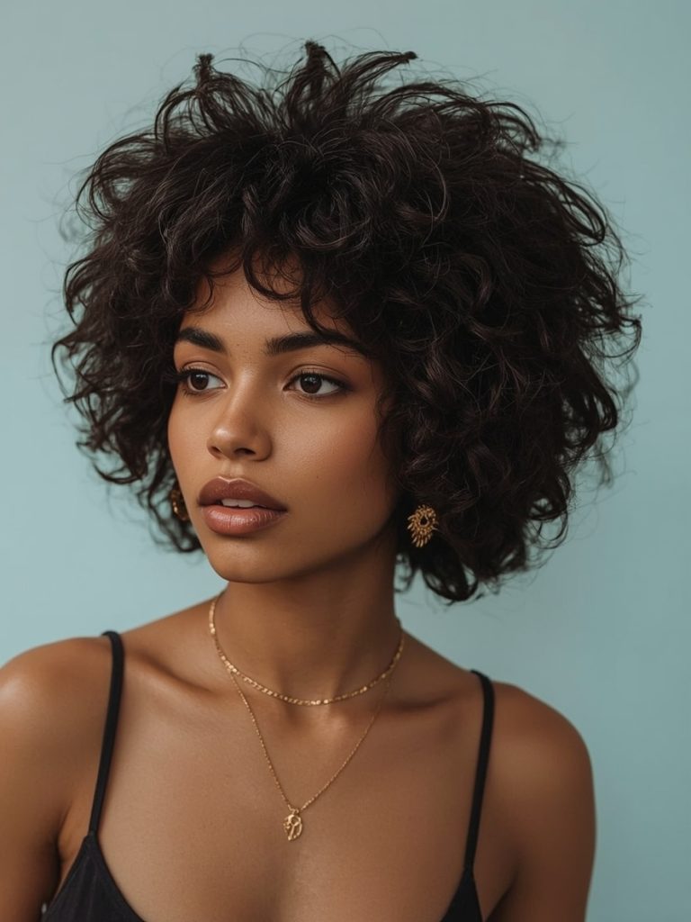 Hair Styles Natural Hair Black: Afro with Hair Jewelry