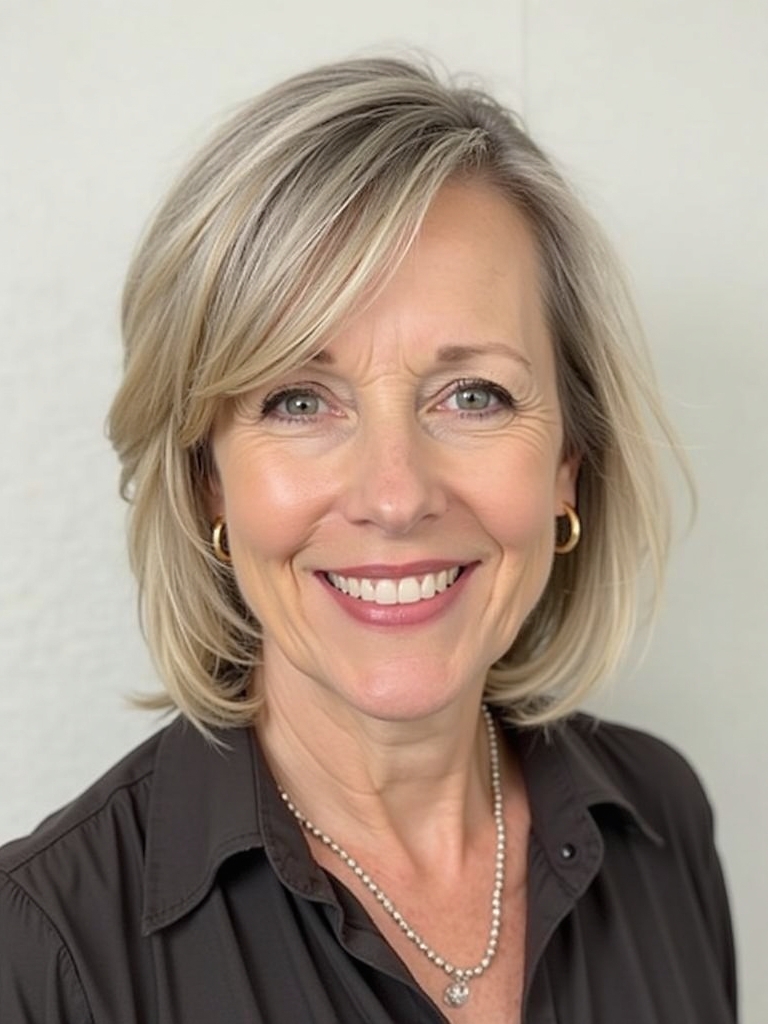 Hairstyles For Thin Fine Hair For Over 60: Angled Lob