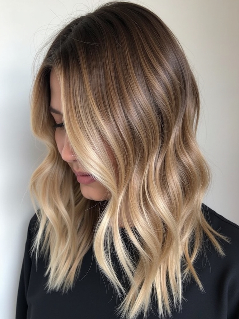 Ash Honey Brown Balayage