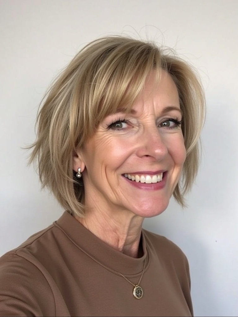 Hairstyles For Thin Fine Hair For Over 60: Shaggy Layers