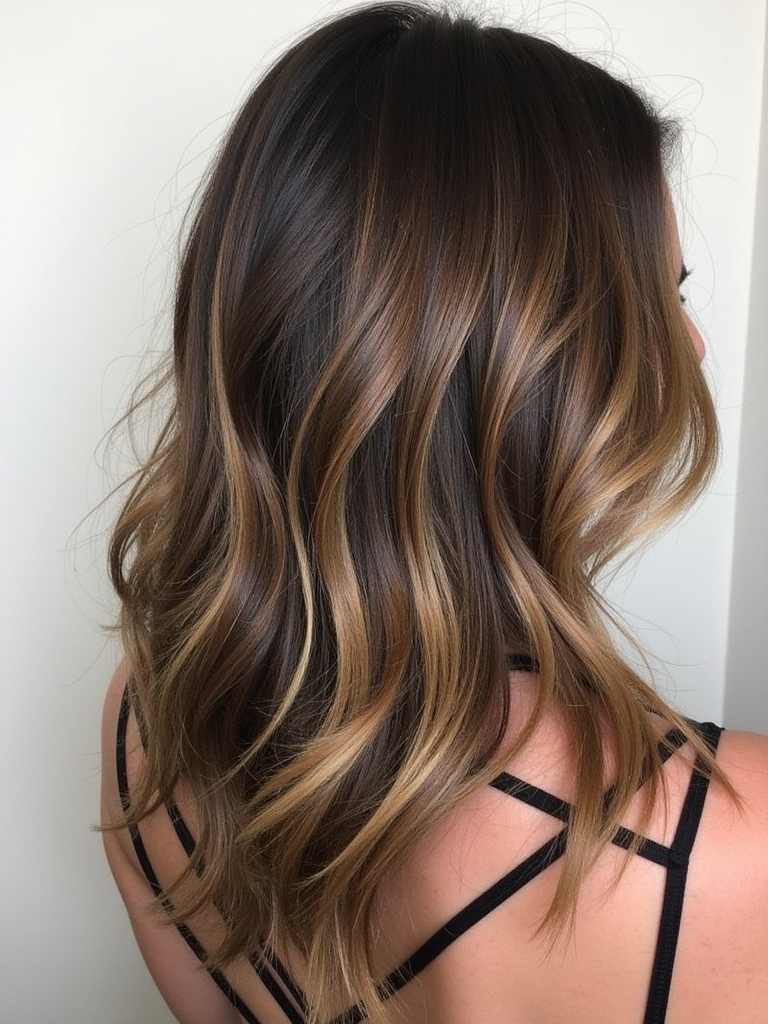 Caramel Highlights on Brown Hair: Mocha Kissed Accents