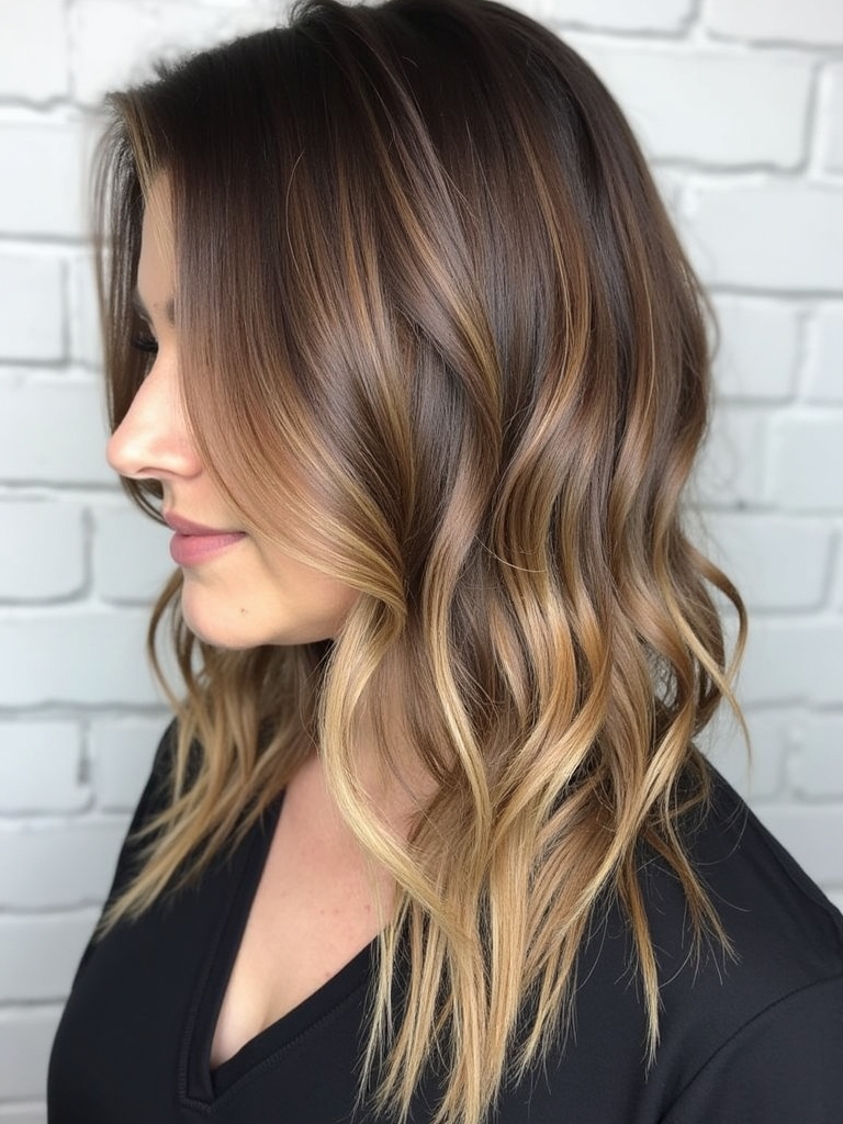 Reverse Honey Brown Balayage