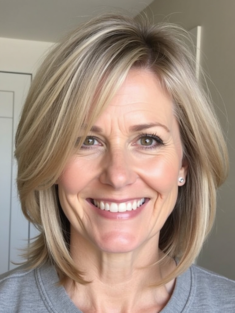 Hairstyles For Thin Fine Hair For Over 60: Feathered Layers