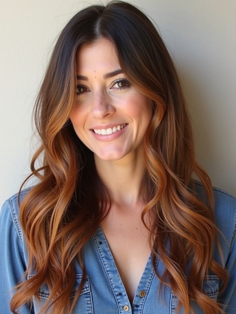 Caramel Highlights on Brown Hair: Auburn Accents