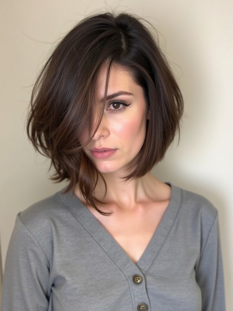 Collarbone Length Hair: Asymmetrical Bob