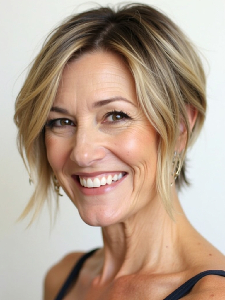 Hairstyles For Thin Hair Fine Over 50: Graduated Bob