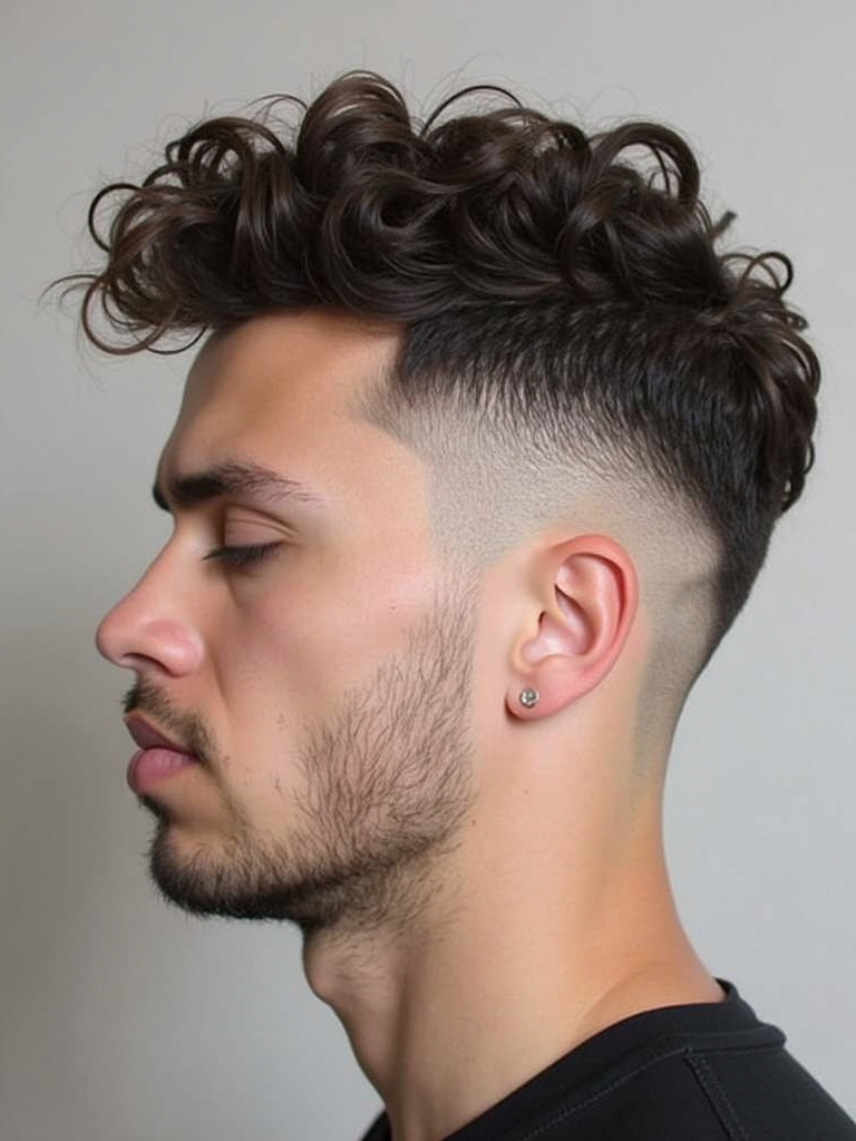 The Wavy Undercut Men's Hairstyle Curly Hair