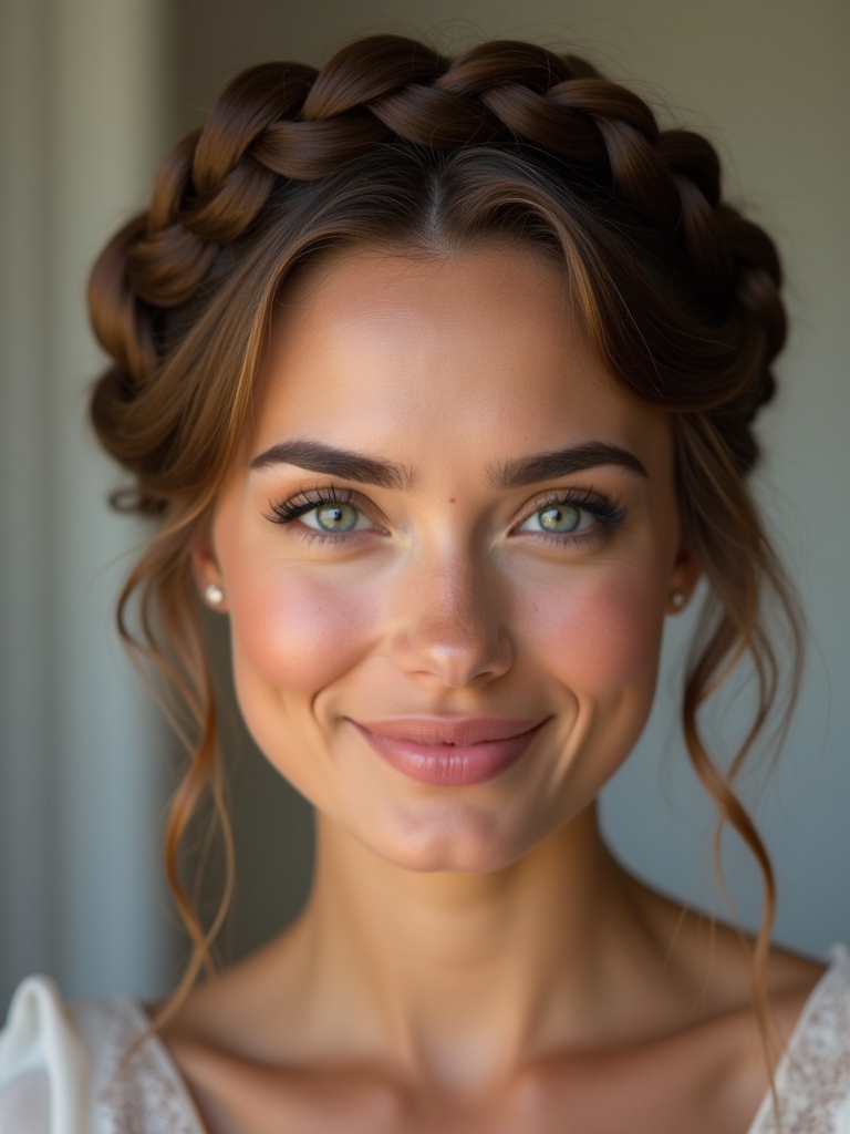 Braids Hair Styles Updo: Crown Braid Updo