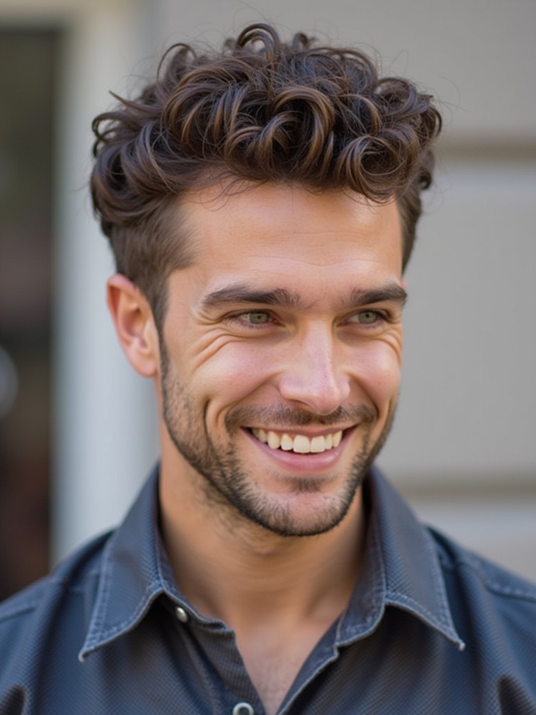 Mens Curly Hair Styles: The Classic Taper