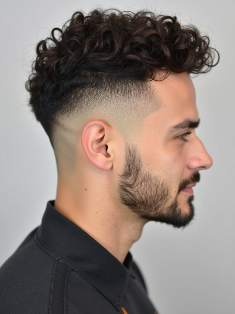 Mens Curly Hair Styles: The Faux Hawk