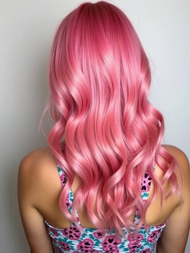 Pink Hair Color Ideas in the Back: Watermelon Slice