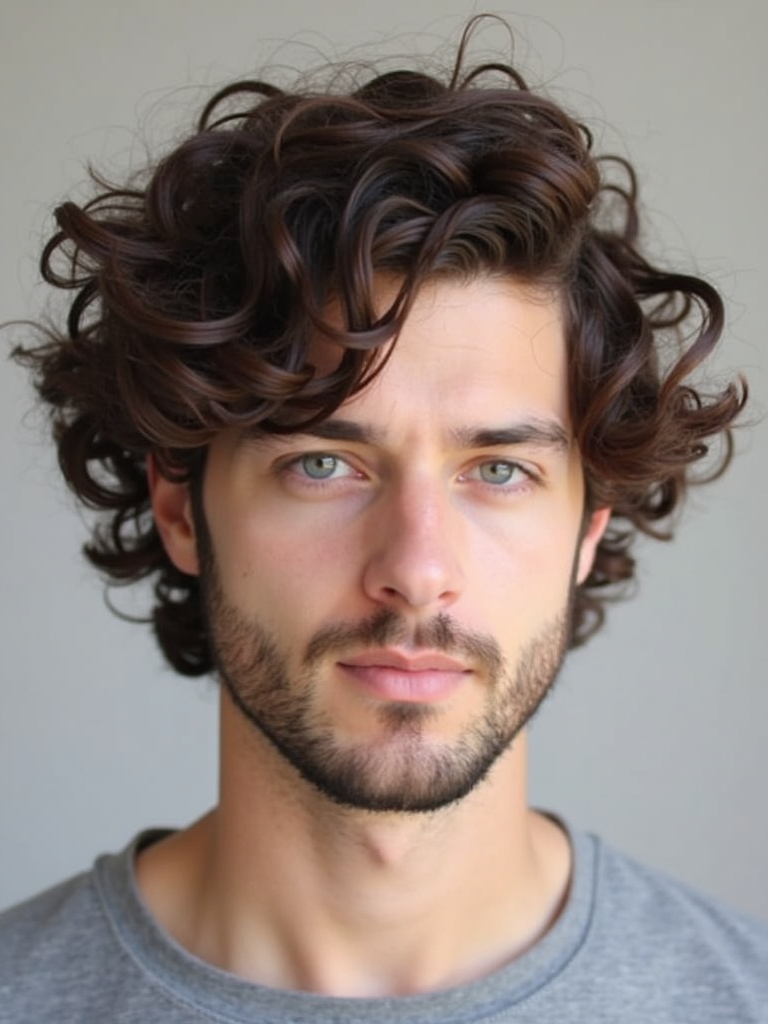 The Curly Drop Fade Men's Hairstyle Curly Hair